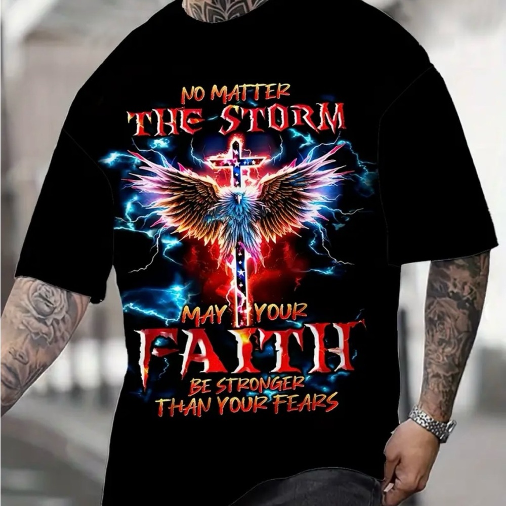 NWT!!!Graphic Inspirational Black T-Shirt